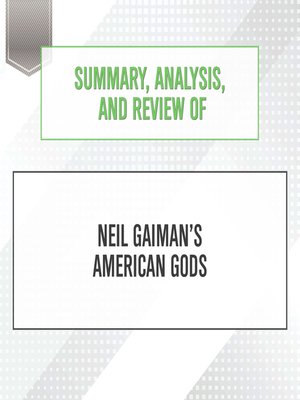 cover image of Summary, Analysis, and Review of Neil Gaiman's American Gods